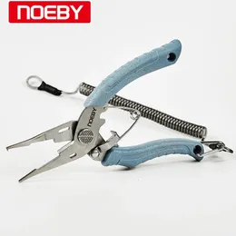 NOEBY Fishing Pliers Stainless Steel Multifunctional Split Ring Cutting Line Pliers Remove Hooks Tool Goods for Fishing Tackle 240415