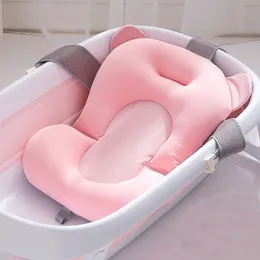 Portable Baby Shower Bath Tub Pad Foldable Soft Pillow Non-Slip Bathtub Mat Newborn Safety Bath Floating Cushion Reclining Mat2429
