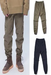 Mens Cargo Pants Kayne West Comouflage Washed Harem 바지 트랙 Pant Hip Hop Street Joggers Patched Pocket Casual Sweat Pants8318724