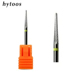Bitar hytoos xf cone carbide nagelborrbitar slipning nagelbit roterande manikyr skär naglar tillbehör nagelbanden verktyg