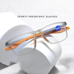 Óculos de sol Ultra Light Sports Anti-Blue Presbyopia Glasses for Men de alta definição de meia-idade e idosos C