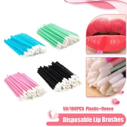 Araçlar 50 PCS Tek Kullanımlık Dudak Fırça Kirpik Makyajları Mikrobrush Kirpik Uzatma Maskara Uygulayıcı Ruj Değeri Set Kozmetik Makyaj Araçları