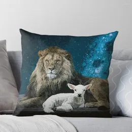 Cuscino come un leone ti proteggerò il mio agnello.Coppe di divano decorative del letto a letto