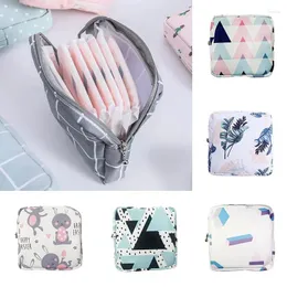 Storage Bags Cute Capacity Sanitary Napkin Travel Makeup Bag With Zipper Coin Purse Sundries Portable Organiser Supplies