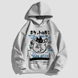 Mens Hoodies Sweatshirts Japanese Style Hoodie Street Clothing Hip-Hop Sports Shirt Harajuku Autumn Harajuku Fashion Casual Long Sleeved Gothic Comic Top 240425