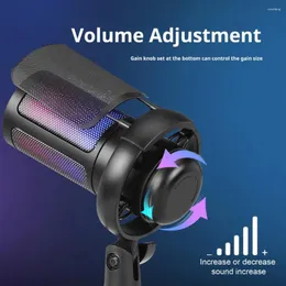 Mikrofone Mobile Gaming Microfon Professional mit Tripod Stand Rauschen Reduktion Technologie RGB Light für Universal