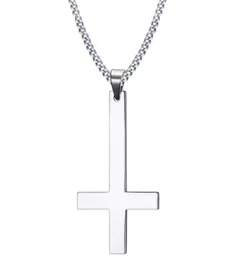 Pendant Necklaces 2021 Lucifer Satan Satanism Gothic Jewelry Upside Down Inverted Of St Peter Necklace3633847