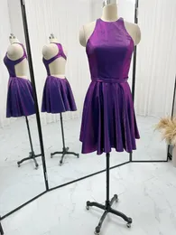 Party Dresses Purple -Red Modification Without Sleeve Off -The -Shoulder Big -Back WaistWaistDotNight Dress Skirt M1749