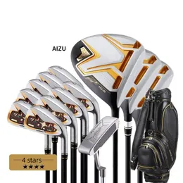 Golfklubbar Full Set S-08 Aizu Mens Golf 4 Stars Golf Set Driver Woods Iron Putter Loft 10,5 R/SR/S flex med grafitaxel med headcover