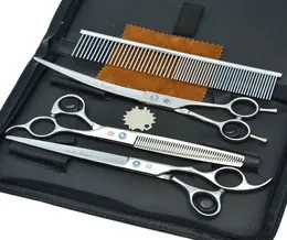 80 polegadas Dragão roxo Pet Grooming Scissors Conjunto JP440C Profissional Shears Corte Corte de tesoura curva reta Tesoura 8066781