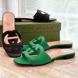 صندل مصمم G-slipper slipper شريحة نسائية متشابكة متشابكة أحذية سيدة الوجه يتخبط