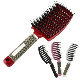 2024 BRUSH per capelli cuoio capelluto pettine per la spazzatura per la spazzatura di nylon setole bagnate bagnate di capelli ricci per la spazzola per capelli per salici di styling pettine per donne