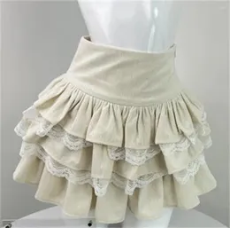 Saias Primavera Autumn Sweet Fashion Woman Mini Cake Skirt Feminino Coreano Casual Terno 2024