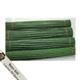 RONDE FLOR MATERIAL MATERIA DIY 2 2MM 40cm Comprimento Pachets verdes de papel com arame FLOR ARTIFICIAL STEM100PCSLOT6573973