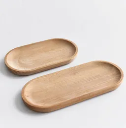 Solid Mini Oval Wood Tray 18CM Small Wooden Plates Children039s Whole Fruit Dessert Dinner Plate Tableware DB 25 G23756749