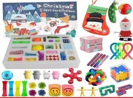 Toys Weihnacht Adventskalender Pack Anti Stress Spielzeug Set Marmor Geschenk sensorische Antistress Relief Blind Box Weihnachtsmann Santa Claus Geschenke für Kinder Kinder Friends6285041