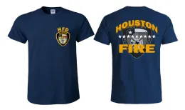 T-Shirts Yaz Moda Sıcak Satış Erkek Pamuk Tişört Hfd Houston Yangın Bölümü Savaşçı Tasarım Tişört serin tees üstleri haruku sokak kıyafetleri