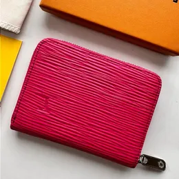 Louls Vutt Women 11cm Luxurys Designers kortväska patentpåsar plånböcker blomma fast färg plånböcker väska äkta läder damer resor m60067 c