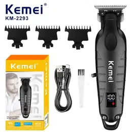 شعر القطع Kemei Mens Professional مع عرض LED شحن KM-2293 Q240427