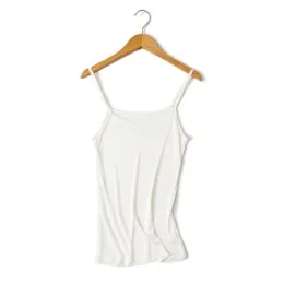 Camis Ny 100% Silk Sticked Women Camisoles Basic Shirts Sleeveless Tank Top Breatble Cool Justerable Summer Style