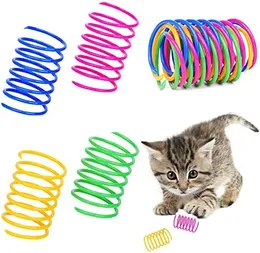 Colorful Cat Spring Toys 10 Pack Fun Plastic Springs for Kittens