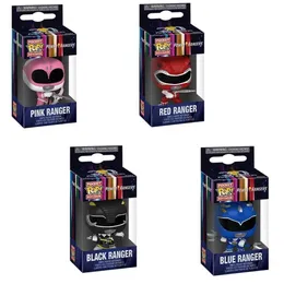 Action Toy Figures Pop Keychain Kpop Power Ranger Cartoon Red Ranger Black Ranger Pocket Pop Keychain Vinyl Action Pattern Collection Toyl2403