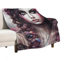 Decken Fantasy Frau Luis Royo werfen Decke Vintage Fluffy Winterbett Single