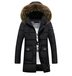 2020 Inverno spesso da uomo caldo da uomo lungo giacca imbottita con cappuccio con cappuccio con cappuccio per pelliccia reale parka homme 3xl 4xl più taglie chaquetas hombre3617750