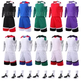 Basketball Reversible Basketball Jerseys Men Doubleside Basketball Jersey Custom Youth sports Uniforms Breathable Team Training suits