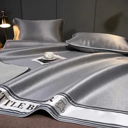 1800d Carbon Light Fasern Sommermatte für Bett weich bequemer kühles Eis Seiden nackt schlafhautfreundliche Kühlkissen 240424