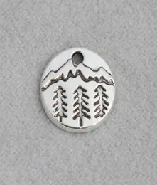 Whole Fashion Outdoor Vintage Single Side Round Mountain Charms For Camper 10mm 200pcs AAC12493262346
