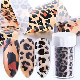 Leopard Nail Art Transfer Foils nagelklistermärke DECALS Kit Nageltillbehör Dekorationer för kvinnor Girls Kids100x4CM5341778