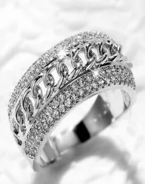 Eheringe für Frauen Männer klassisches Design Braut Engagement schillernden Kubikzirkonia Timeless Style Female Hip Hop Jewelry40794899780652