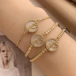 Bracelets de charme Bagada artesanal pendente de círculo geométrico de luxo para mulheres jóias 2024 pulseras