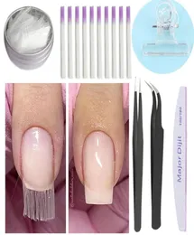 Fibra Nails Art Fiberglass UNIG Extension Dicas Gel com Manicure de Manicure de Raspadeira7758287