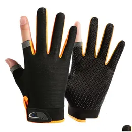 Radsporthandschuhe Golfmänner Handschuh links rechts Mikro weicher Spandex Farbe Schwarz Marke Outdoor Accessoires 230612 Drop Lieferung Sport Out Dhr1o