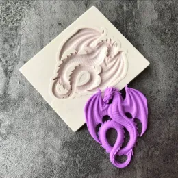 Moldes novos dinossauros de dinossauros DIY Silicone FONDANT BOLO