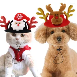 Köpek Giyim Santa Hat Pet Cadılar Bayramı Noel Claus boynuzları Cap Cat Funny Meapear Giyim Aksesuar Orta Büyük Köpekler