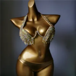 Set 2022 Venus Urlaub Neue Stil Strass Bikini Reife Frauen Badebekleidung Diamant Bling Badeanzug Strandwege Siamese Stones Biki