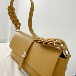 Сумки на плечах Twist Baguette Bag 2024 Fashion Luxury Net Red Retro Trend Trend Leather Messenger Корейская женщина