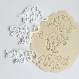 Formy 3D Dinozaurowe ciasteczka Forma Dinozaur Biscuit Expossing Mold Sugarcraft Deser Baking Form Fond Cake