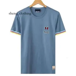 Pyscho Bunny Polo Shirt Men T-shirts Tee Casual Polo Summer Slim Animal Rabbit Print Short Sailor Neck T-shirt Size 3xl T2sz 4200