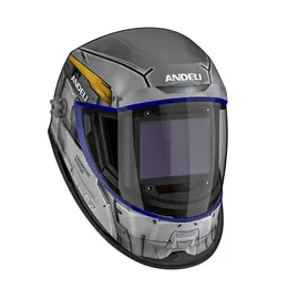 Andeli Welding Helmet Auto Darking With Side View True Color Welding Hood 4 Arc Sensor DIN5-8/DIN9-13 för svetskurn Slip 240423