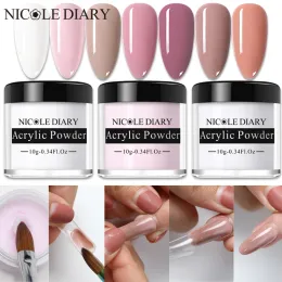 Vätskor nicole dagbok akrylpulver naglar gel för nagellack nagelkonstdekorationer kristall set kits professionella nagel accesorios