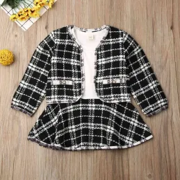 Clothing Sets 1-6 Years Old Quality Material Designer Two Pieces Of Clothes And Coats Beatufil Fashionable Toddler Girl Suits Cute Lit Dhhm8