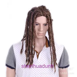 Nowy reggae Dirty Braid Wig Dance Cosplay Brown Ponytail