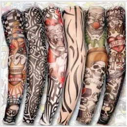 Tattoo Transfer 1PC Hot Sale Sleeve Styles de tatuagem Elastic Fake Fake 100%Nylon Arm Stoque