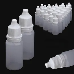 Storage Bottles Sdatter 50pcs 10ml Empty Plastic Squeezable Dropper Eye Care Liquid Sample Eyes Drop Refillable Bottle