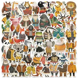 Tattoo Transfer 10/50pcs لطيف Funny Fairy Tale Animal Dressed Dressing Dity Stickers Scals DIY Notebook Fuccase Accorces Luggage Car Sticker 240426