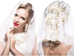 Jóias de cabelo de casamento puro puro véu de cume de renda de renda de renda curta shl swosla camada véu véu de noiva véu de casamento véu